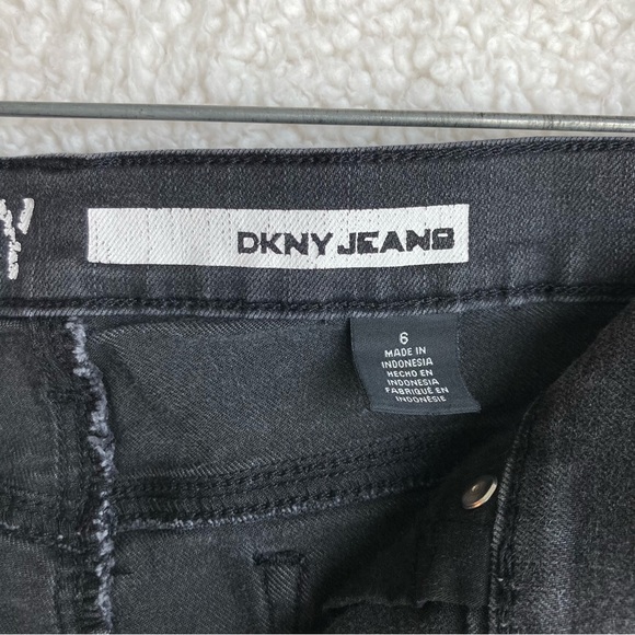 DKNY Women's Ave B Ultra Skinny charcoal gray black jeans, Sz 6 - Picture 11 of 16
